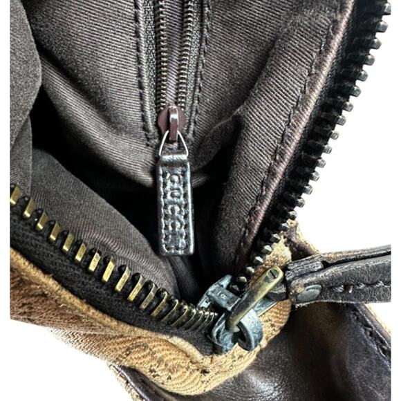 Gucci Vintage Medium GG Web Brown Denim and Leather Shoulder Bag (GGXX150) - Picture 13 of 15